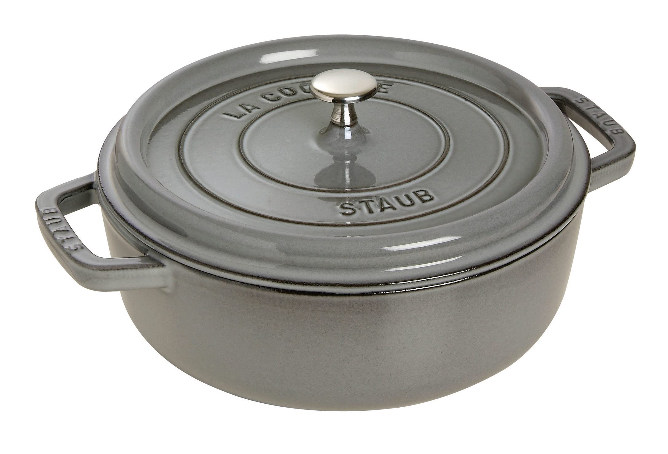 STAUB - ストウブ シャロー ココット 28cm Amazon.com: STAUB Cast Iron Roaster/Cocotte, Round, 6.7 L