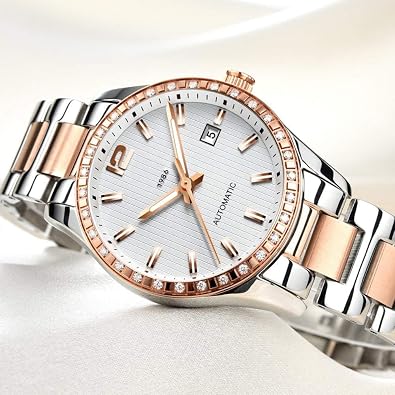 Automatic Watch Fashion Women's Analog Watch Stainless Steel Strap Waterproof Women's Automatic Mechanical Watch