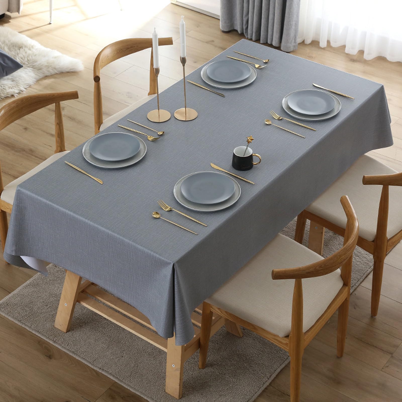 Nappe imperméable pour pique-nique et repas en plein air en PVC lavable 90x140cm