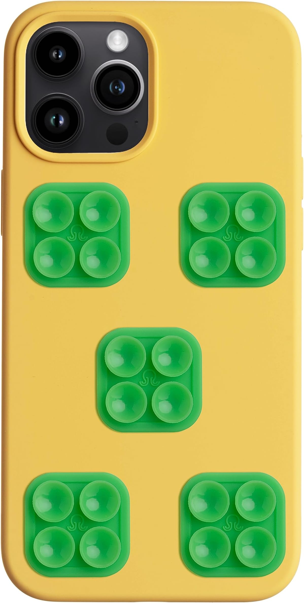 OCTOBUDDY Classic mini - Silicone Suction Phone Case Adhesive Mounts - Hands-Free, Strong Grip Holder for Selfies and Videos - iPhone and Android Compatible - 6 x 1" x 1", Spade Green