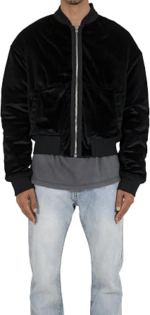mnml mens Mnml Velour Bomber Jacket