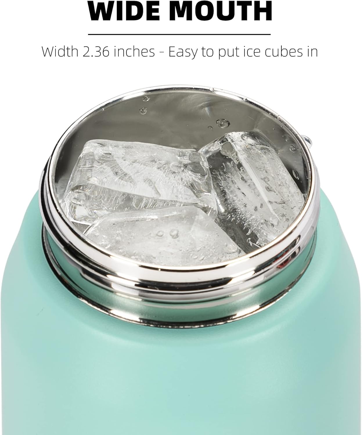 Fanhaw 24 oz Insulated Stainless Steel Water Bottle with Anti-Dust Chug Lid, Leakproof Vacuum Metal Bottle for Kids, Women & Men (Green Pink) - Image 5