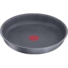 Lagostina Ingenio Mineralis Green Frying Pan, Diameter 22 cm, 100% Recycled, for Gas, Oven and Induction, with Cooking Indicator, Removable Handle and Malleable Base
