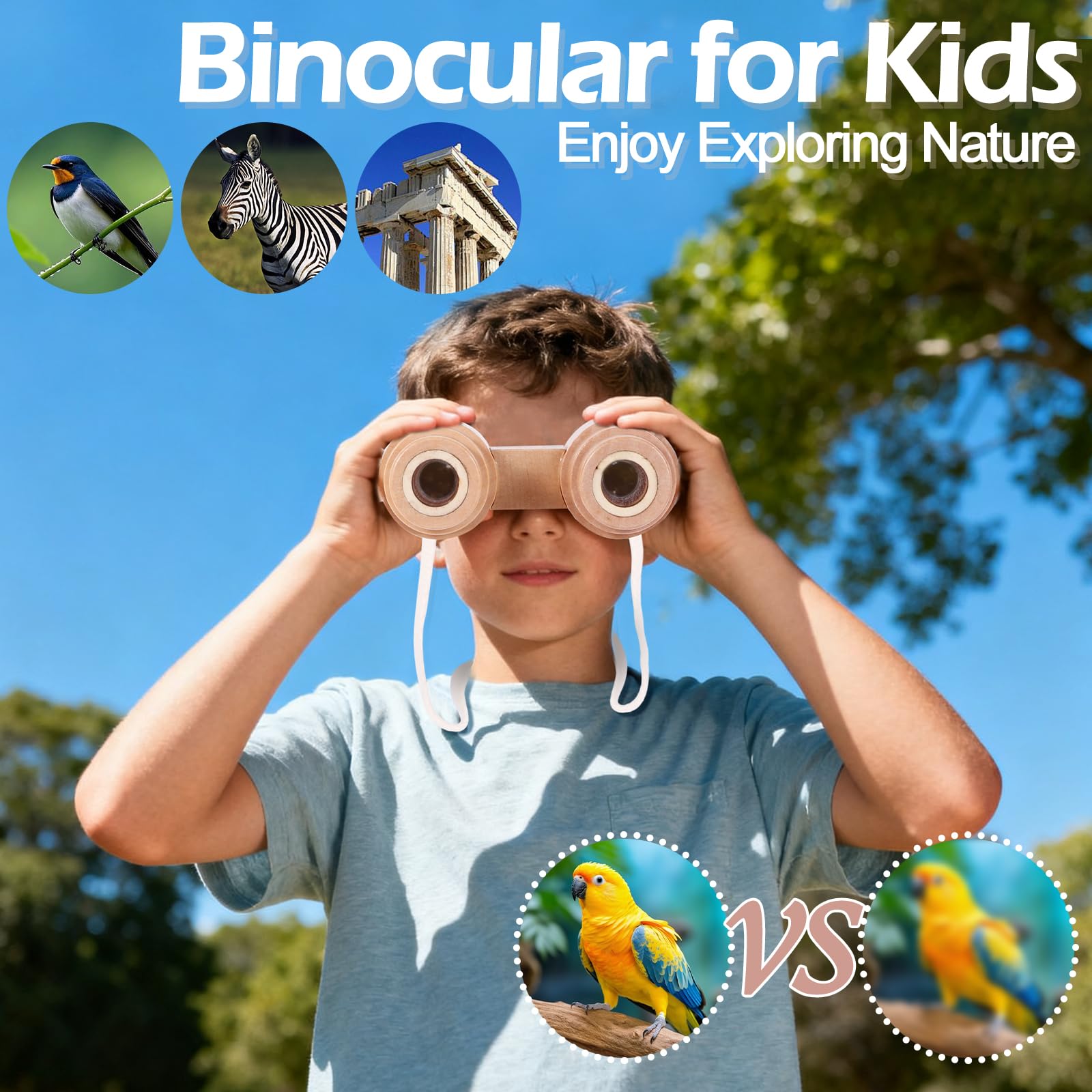 Astarama Kit acchiappa-Insetti in Legno per Bambini, 11 Pezzi Set da Esploratore con retino per Farfalle, Lente d'Ingrandimento, Habitat per Insetti, binocolo, Bussola, per Cortile e Campeggio
