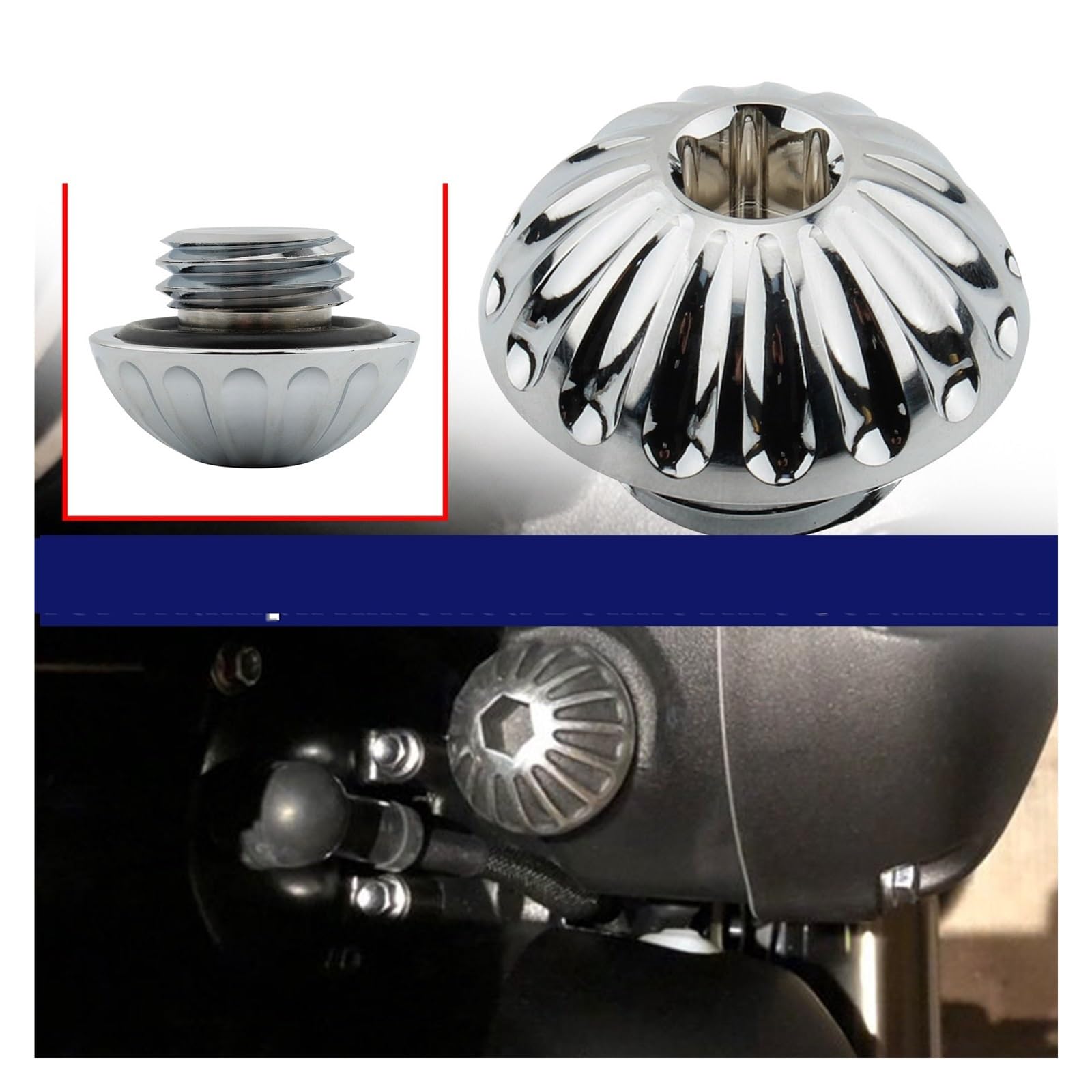 Tapón de llenado de Aceite de Motor para Triumph America, Bonneville y Scrambler. Tapa Decorativa para depósito de Gasolina de Motocicleta (Plateada-a).
