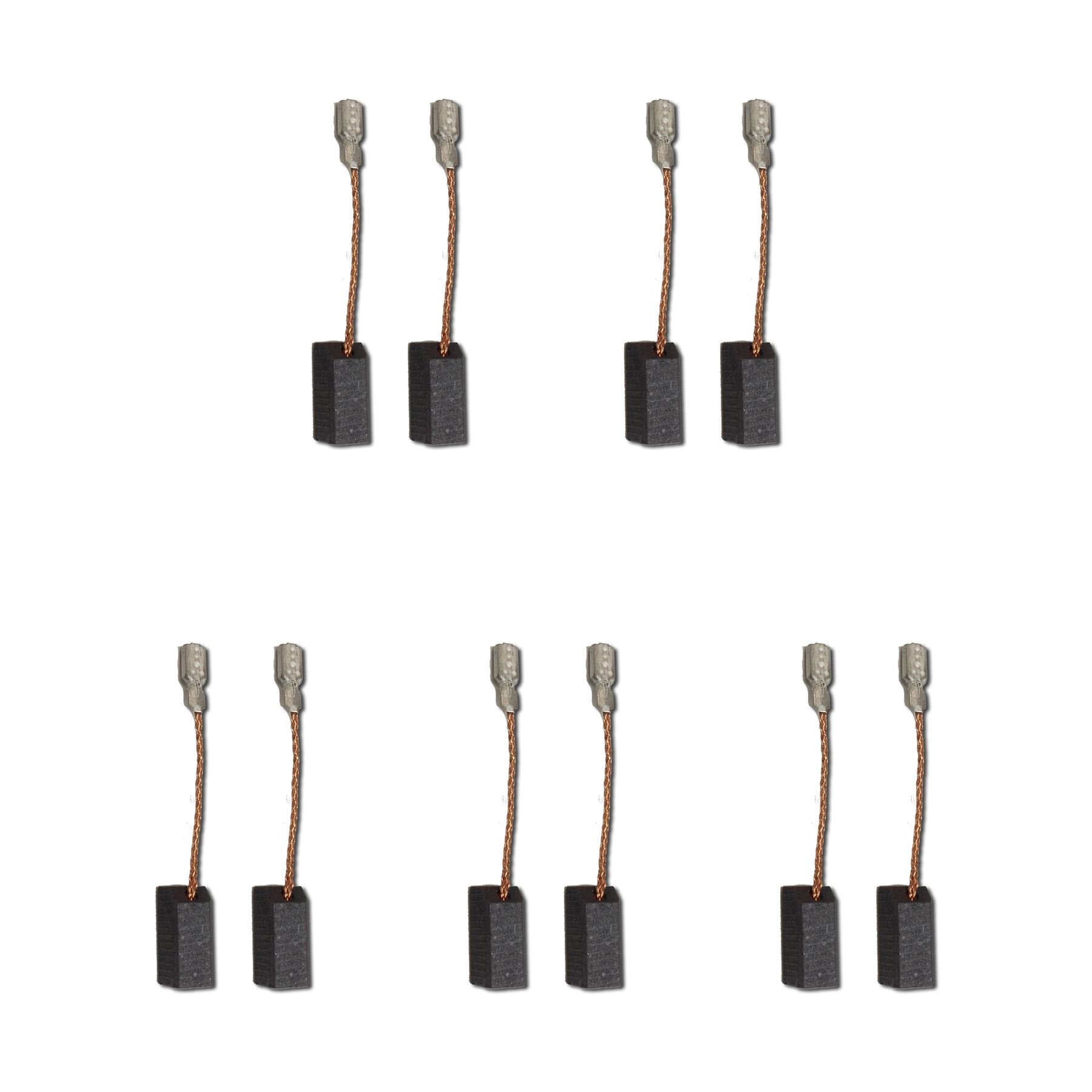 5 Sets of - 2x Carbon Brushes - Gr55 Mini Grinder (6.2 X 6.2 X 14)