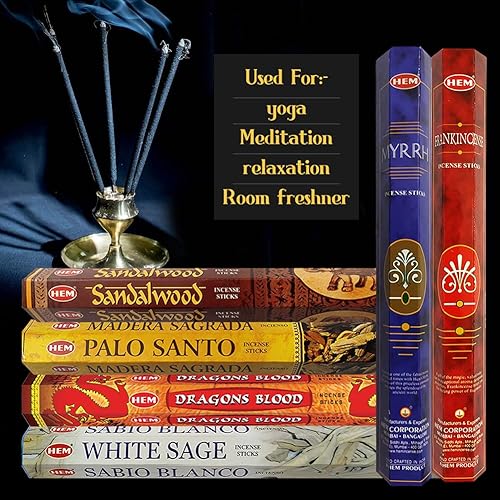 Miniatura 6 de Paquete variado de varillas de incienso Hem #31 y paquete de soporte para varillas de incienso con 6 fragancias clásicas