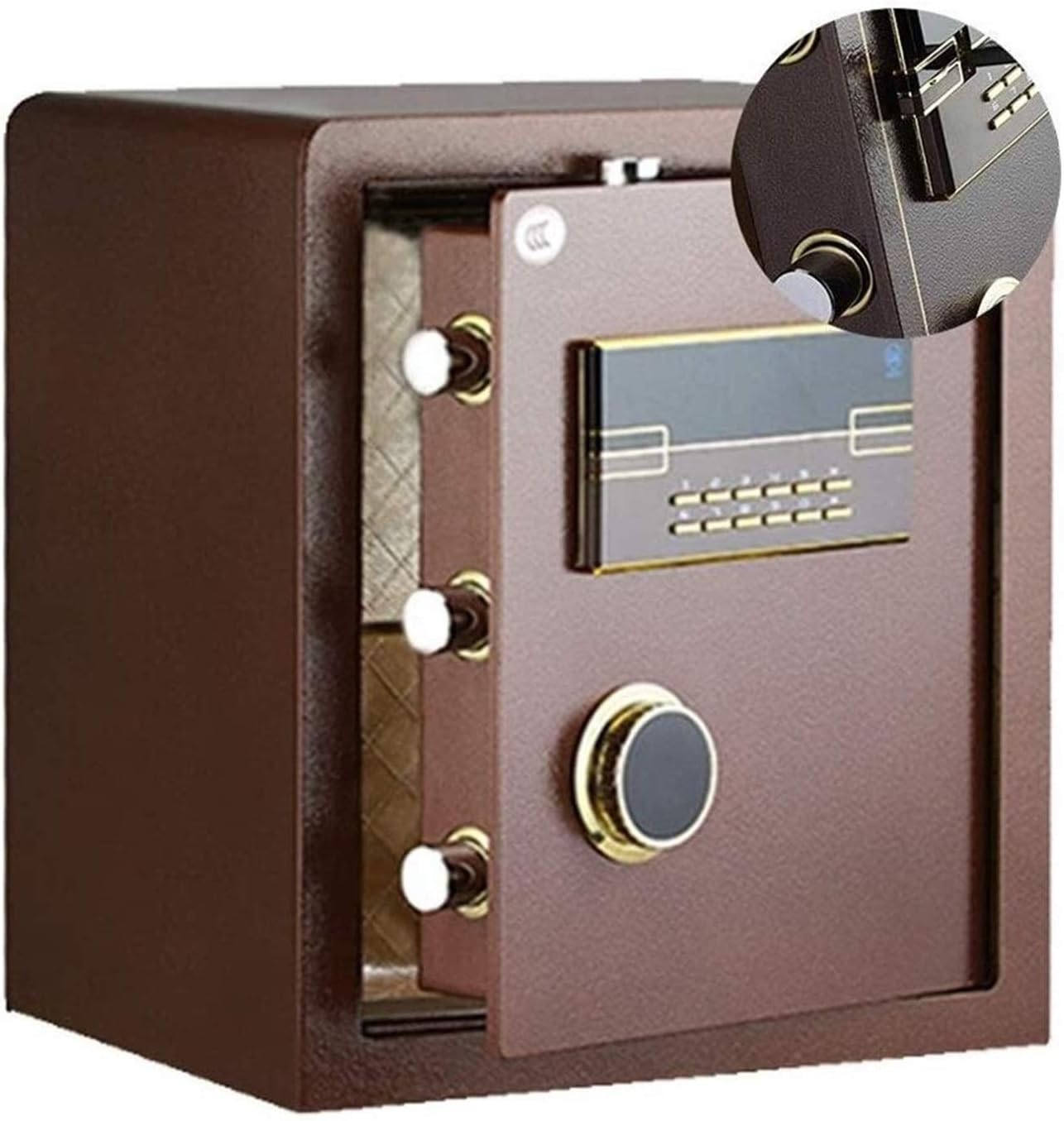 Safe Home Office Wall-Mounted Electronic Combination Locks Safes All-Steel Security Cabinets Cabinet (Color Brown, Size : 403445cm) strongbox