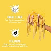 Vista 3 de SOUR STRIPS Dulces tropicales con sabor a mango Deliciosamente Chewy Belts - Caramelos vegetarianos, 12 por paquete, 2