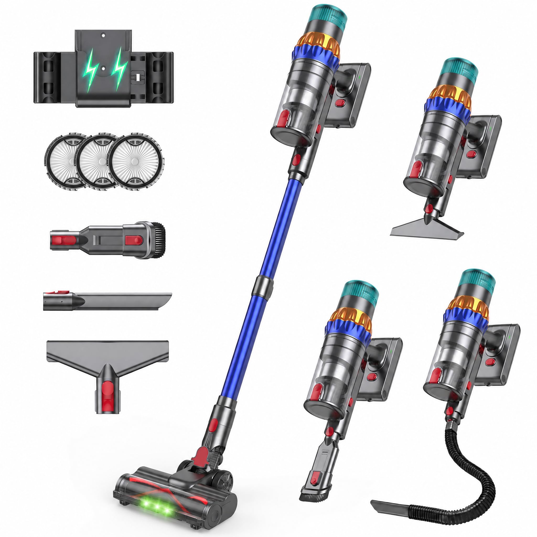 Cordless Vacuum Cleaner for Home, 650W 60KPa 75Min Stick Vacuum Cleaner