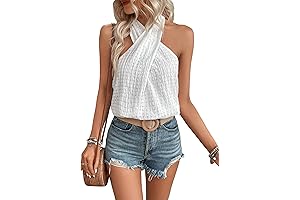 Sleeveless Summer Cross Top Blouse