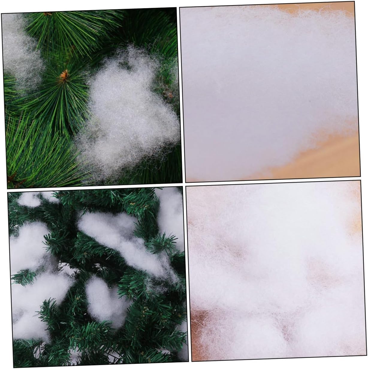 Artificial Snow Decor 2pcs Decorative Cotton Snow for Christmas Holiday Scene Setup for Indoor Winter Party and Tree Display