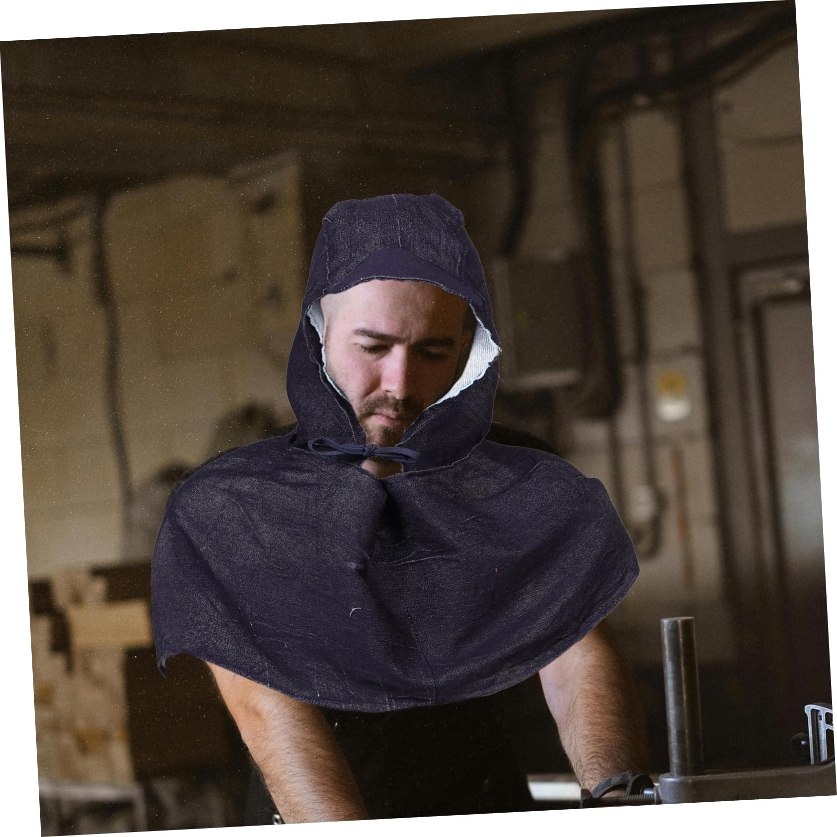 FOMIYES 4 Stück Robuste Denim Arbeitsmütze mit Vollschutz Winddicht Staubdicht für und Handwerk Atmungsaktiv Langlebig Strapazierfähig Beanie Cap für Outdoor und Arbeitsschutz