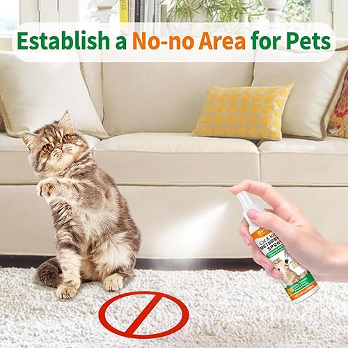 Miniatura 4 de Aerosol repelente para gatos, 8.1 fl oz, muebles antiorina y antiarañazos y plantas antiarañazos, apto para interiores y exteriores, establece