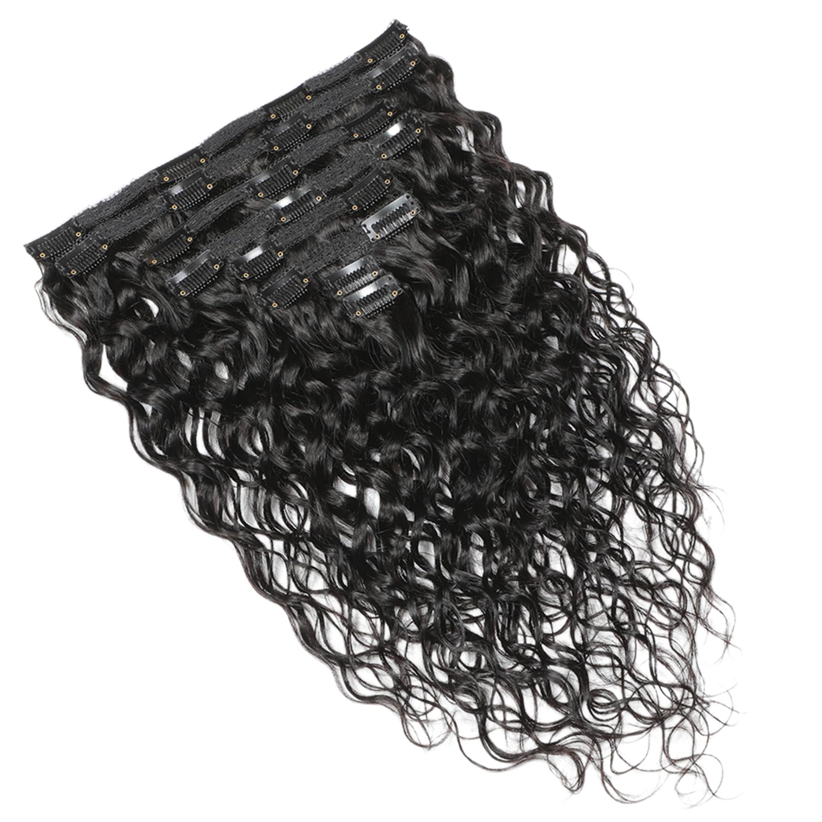 Deep Curly Clip In Menschen Haarverlängerungen für Frauen 8 Stücke 20 Clips 120g 8A Jungfrau Remy Brasilianische Welliges Lockiges Haar Natürliche Farbe (61 cm(24 Zoll))