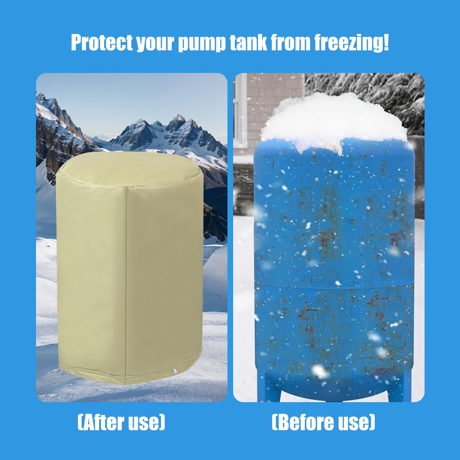 Tanque de Presión para Pozo Protección Invernal Contra Heladas | Invernales para Tanque de Pozo Cubierta impermeable y resistente, para exterior, riego, piscina, jardín, césped, cobertizo y
