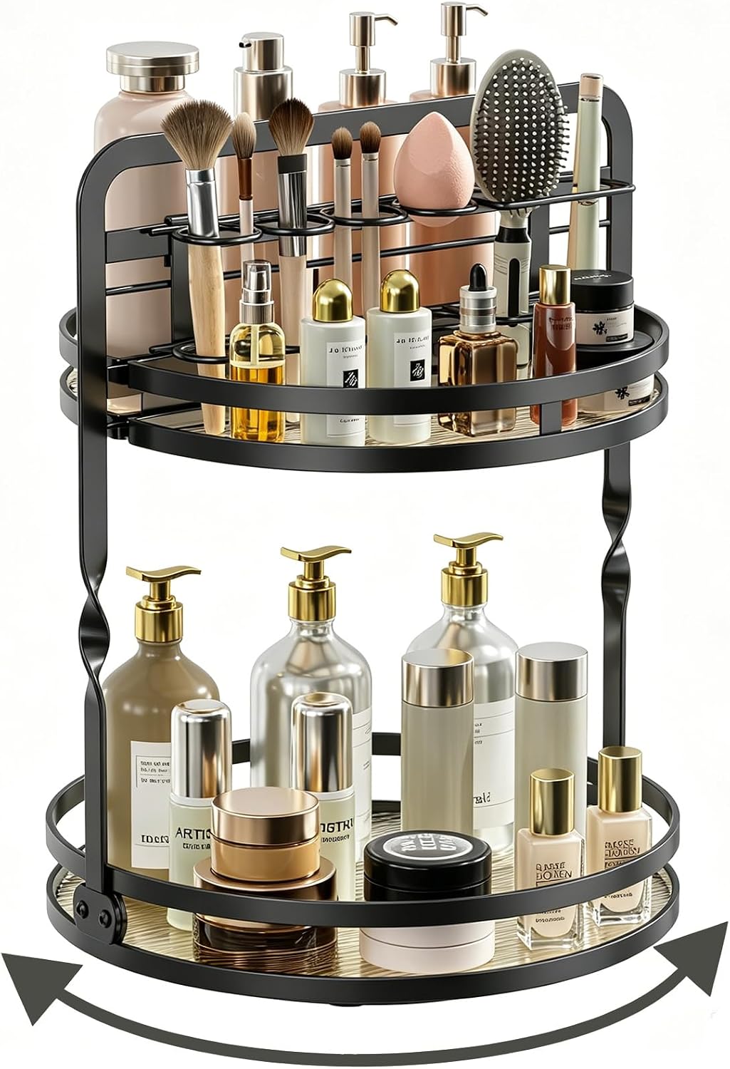 Rotating Makeup Vanity Organizer, 360 Spinning Perfume Organizer