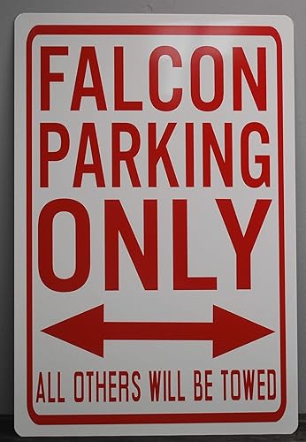 Letrero de calle de metal Falcon Parking Only 12 X 18 Compatible con Ford Ranchero Futura Hot Rod Concesionario de automóviles Clásico Bar Garaje