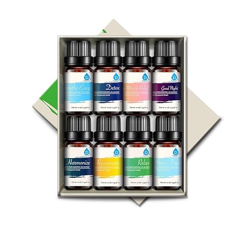 Miniatura 3 de Pursonic Mezcla de aceites esenciales 100% puros para aromaterapia, paquete de 8, 0.3 fl oz