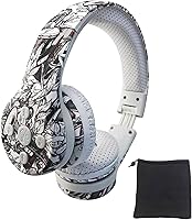 Vista 47 de Auriculares inalámbricos para niños, auriculares Bluetooth para niños pequeños, con aislamiento sobre la oreja, auriculares plegables con micrófono