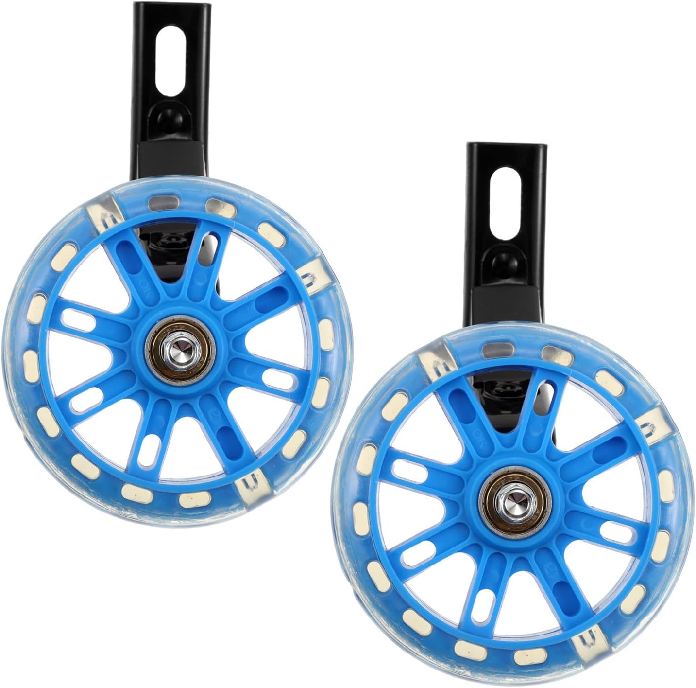 KICHOUSE Adjustable Training Wheels for 12 Inch Bicycle Steel Plate Frame and High Elasticity Rubber Wheels, Bike Side Stabilizer Preventing Tipping, for Learning Balance in Playgrounds