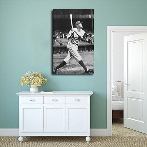 Miniatura 4 de LVTFCO Póster de Babe Ruth para niños, para dormitorio, béisbol, deportes, citas, papel firmado, arte de pared, estilo sin marco, 12 x 18 pulgadas