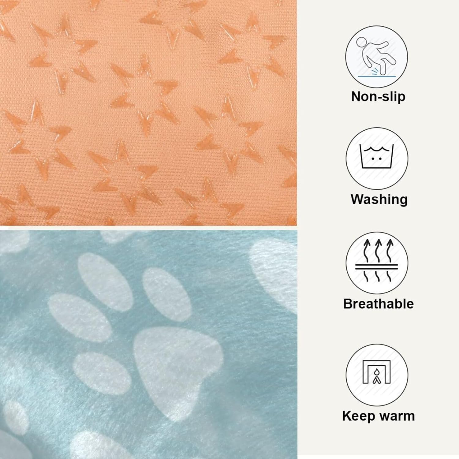 review Joko lvery Doggy Paw Print Dog Cat Bed for Crate Anti Slip Sleeping Mats Soft Crate Pad Machine Washable Crate Mat for Dogs Cats Indoor Puppy Pet Supplies Gifts 24 * 18 in