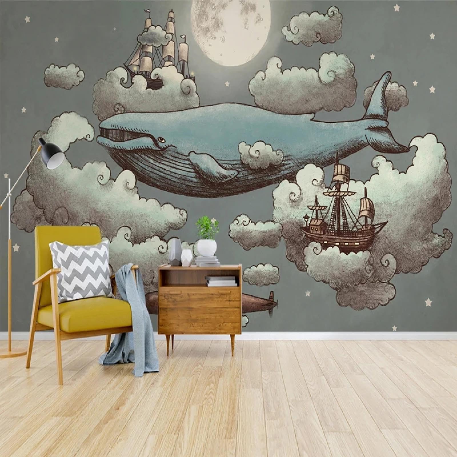 Papier peint photo 3D pour décorer un mur de chambre d'enfant