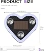 2 Piezas Luces Solares en Forma de Corazón, Accesorios Universales para Auto, 5 Modos, Luces Solares de Corazón para Decoración de Ventana Trasera, Luz Neón de Acento para Auto, Adecuadas para Autos, Camionetas o SUVs 3