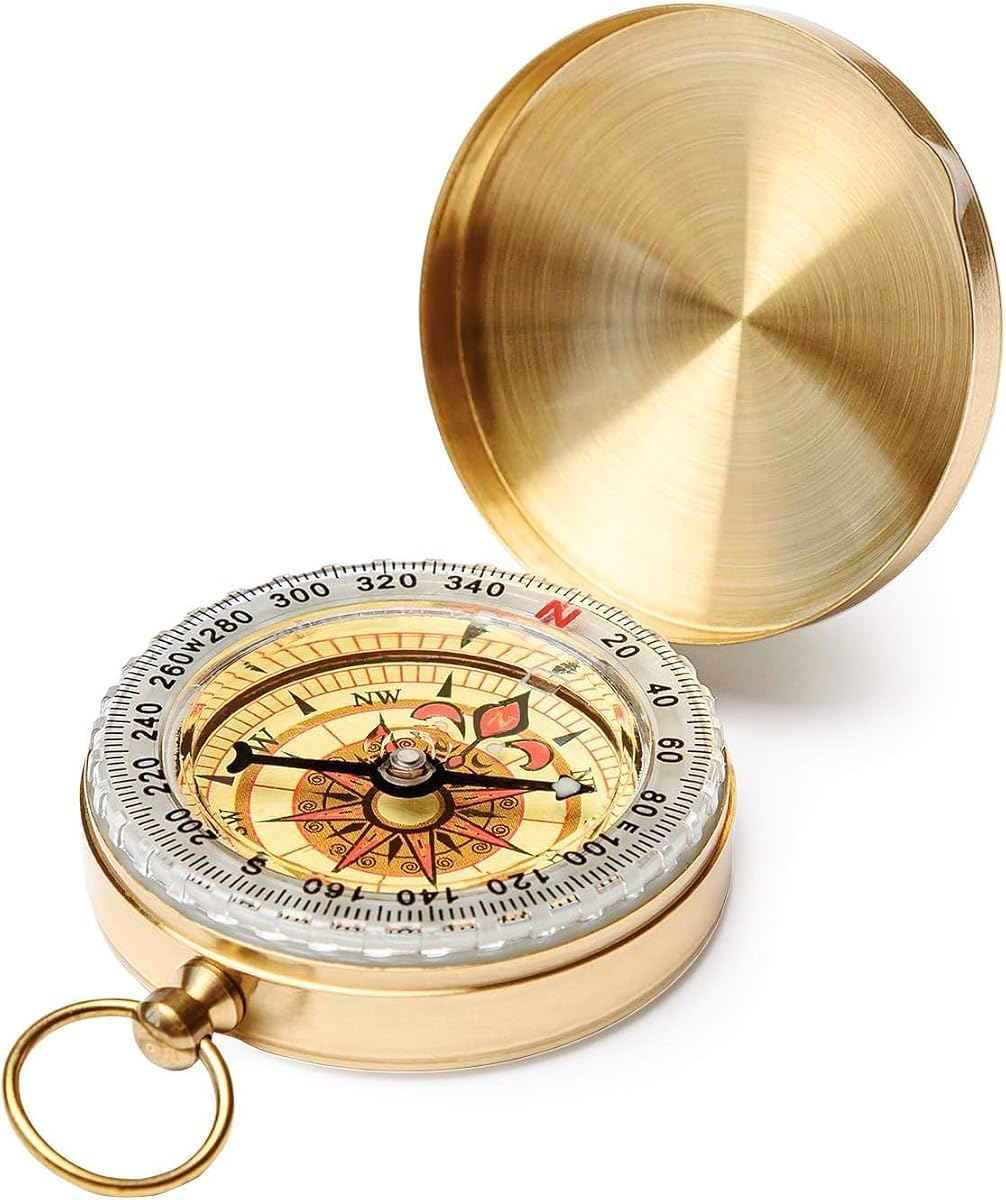 Camping Survival Compass Metal Compass Kids Compass for Hiking Camping Hunting Outdoor Military Navigation Tool