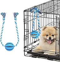 Vista 1 de Juguetes interactivos para masticar perros, ayudas de entrenamiento para cachorros, dispensador de golosinas de rompecabezas con cuerda para perros