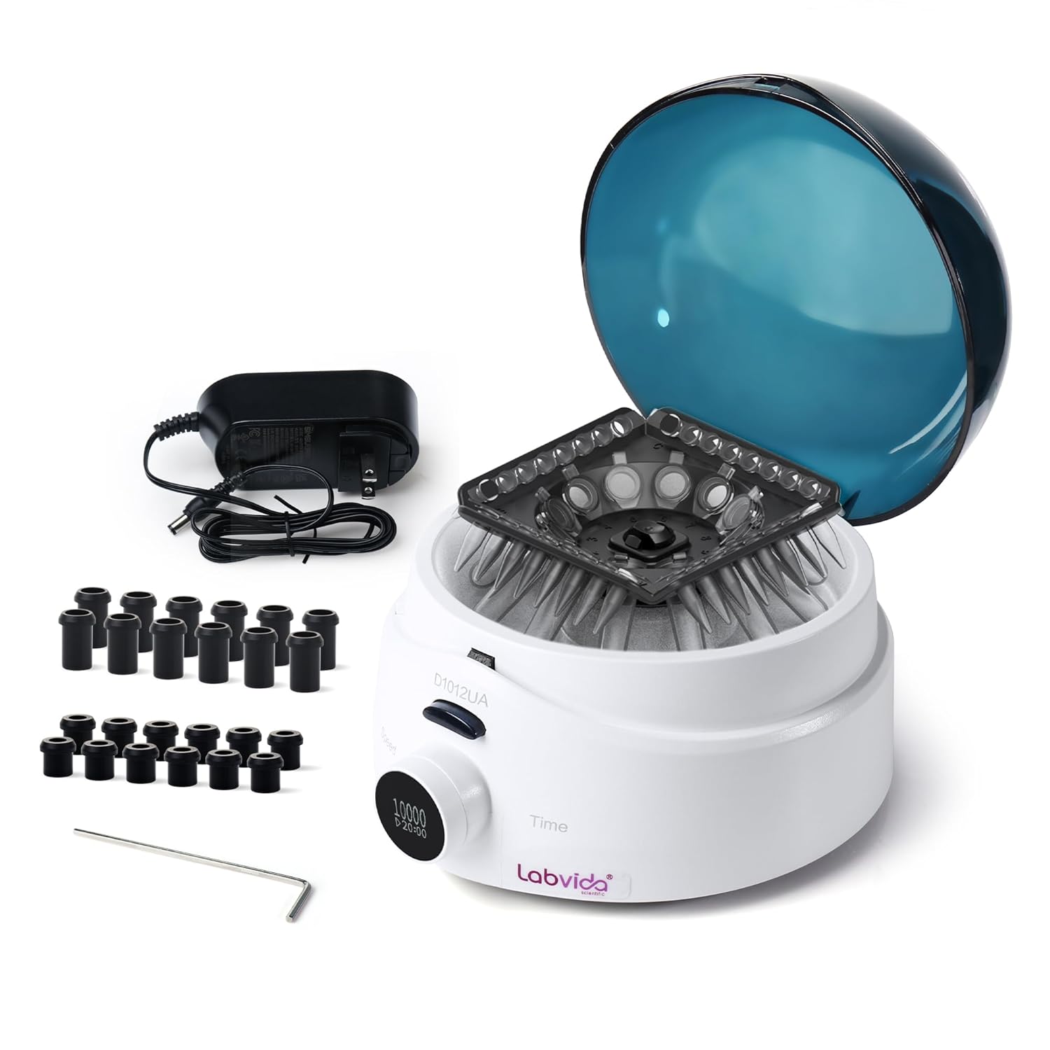 Upgraded Scientific Mini Centrifuge Machine with LCD Display and Compatible Rotor, Palm Micro centrifuge with high Speed Range from 2000-10000rpm, max RCF 7490 X g, LVAI002