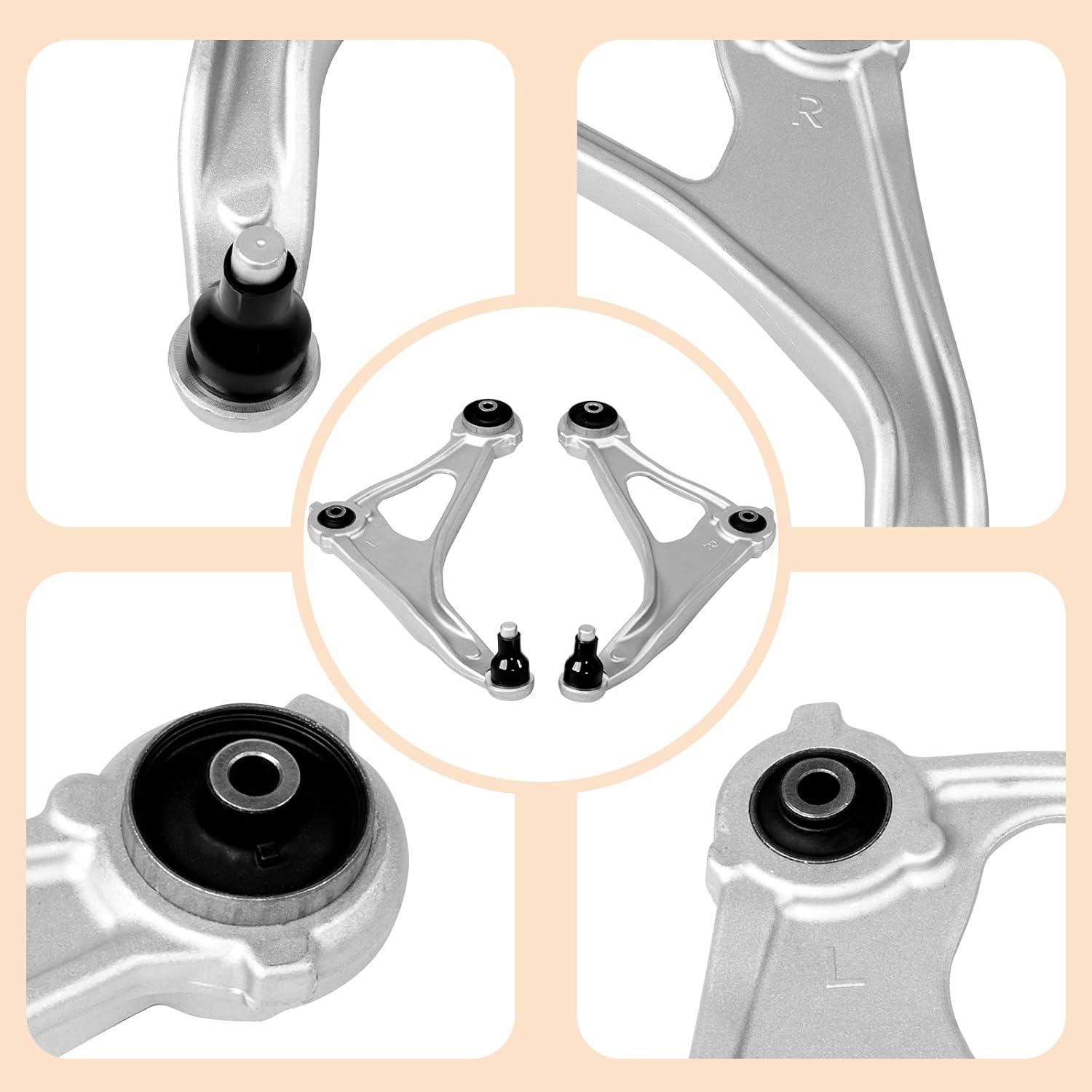 TRIL GEAR 2Pcs MS301171 MS301170 Front Left Right Lower Control Arms w/Ball Joints Replacement for Nissan Altima Maxima 2013-2023