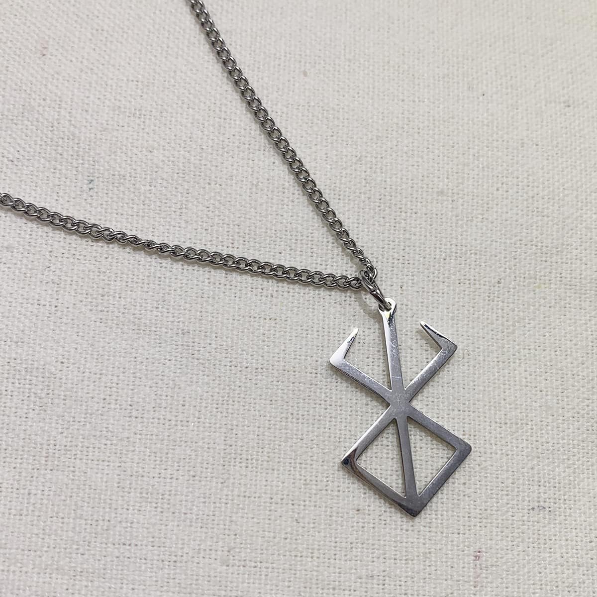 Berserker Rune Pendant Necklace for Men Women Bindrune Symbol Hypoallergenic Stainless Steel Nordic Logo Emblem Norse Amulet Talisman Sign Faith Unique Brother Father Son Birthday Dainty 24inch - Image 4