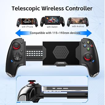 Megadream Gaming Controller für iPhone/Android/Switch/PC Bluetooth Controller Streaming für PS4/PS5/Xbox mit Halll-Effekt-Joysticks & Trigger Cloud-Gaming Turbo Makro Dual-Vibration (Schwarz) Streaming für PS4/PS5/Xbox mit Halll-Effekt-Joysticks & Trigger Cloud-Gaming Turbo Makro Dual-Vibration Schwarz