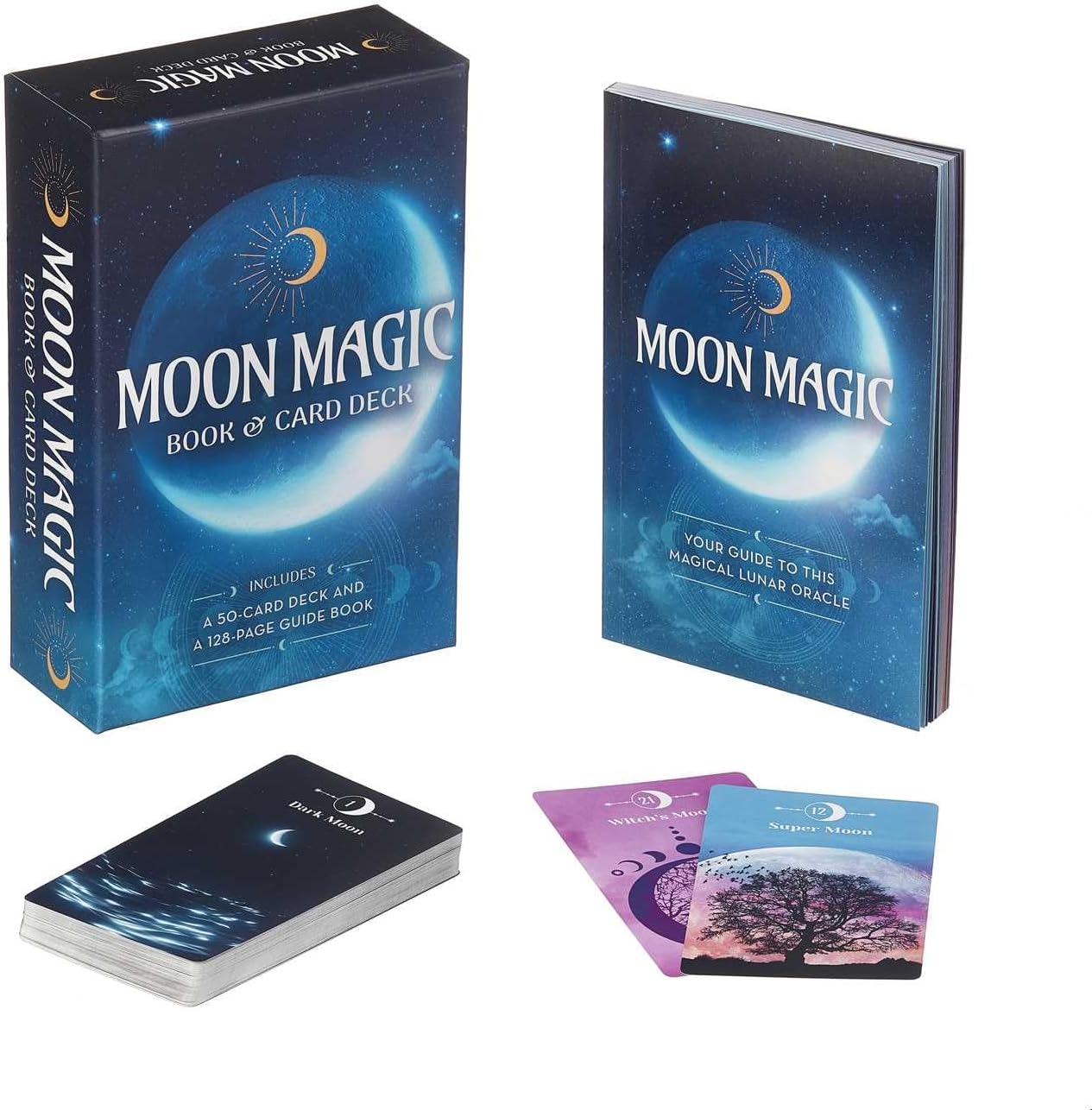 Moon Magic Book & Card Deck: Includes a 50-Card Deck and a 128-Page Guide Book (Sirius Oracle Kits)