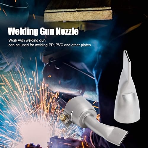 Miniatura 5 de 2 boquillas planas de pistola de soldadura, aleación de acero inoxidable de 0.787 pulgadas + 1.575 pulgadas, boquilla de pistola de soldadura de