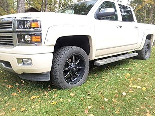 Miniatura 2 de Moto Metal MO970 - Rueda negra semibrillante mecanizada con detalles fresados (17x8"5x139.7,150mm, 0.000in de desplazamiento)