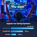 fanxiang S880 with Heatsink 1TB NVMe M.2 Gaming SSD for PS5 PCIe 4.0 2280 Up to 7300MB/s, Internal Gaming SSD NAND SLC Cache Suitable for PS5 Enthusiasts/Technology Enthusiasts/IT Professionals