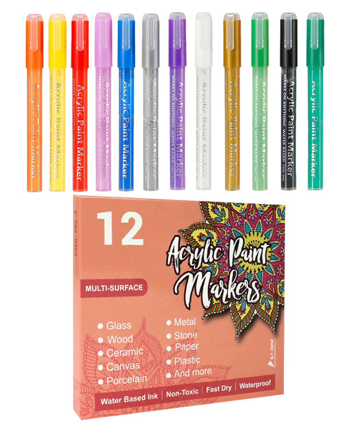 Amazon | TOMSING アクリルマーカーペン アクリル絵の具 水性ペン