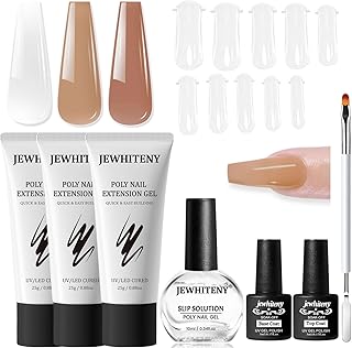 JEWHITENY Juego de Gel de Uñas Poli Transpare...