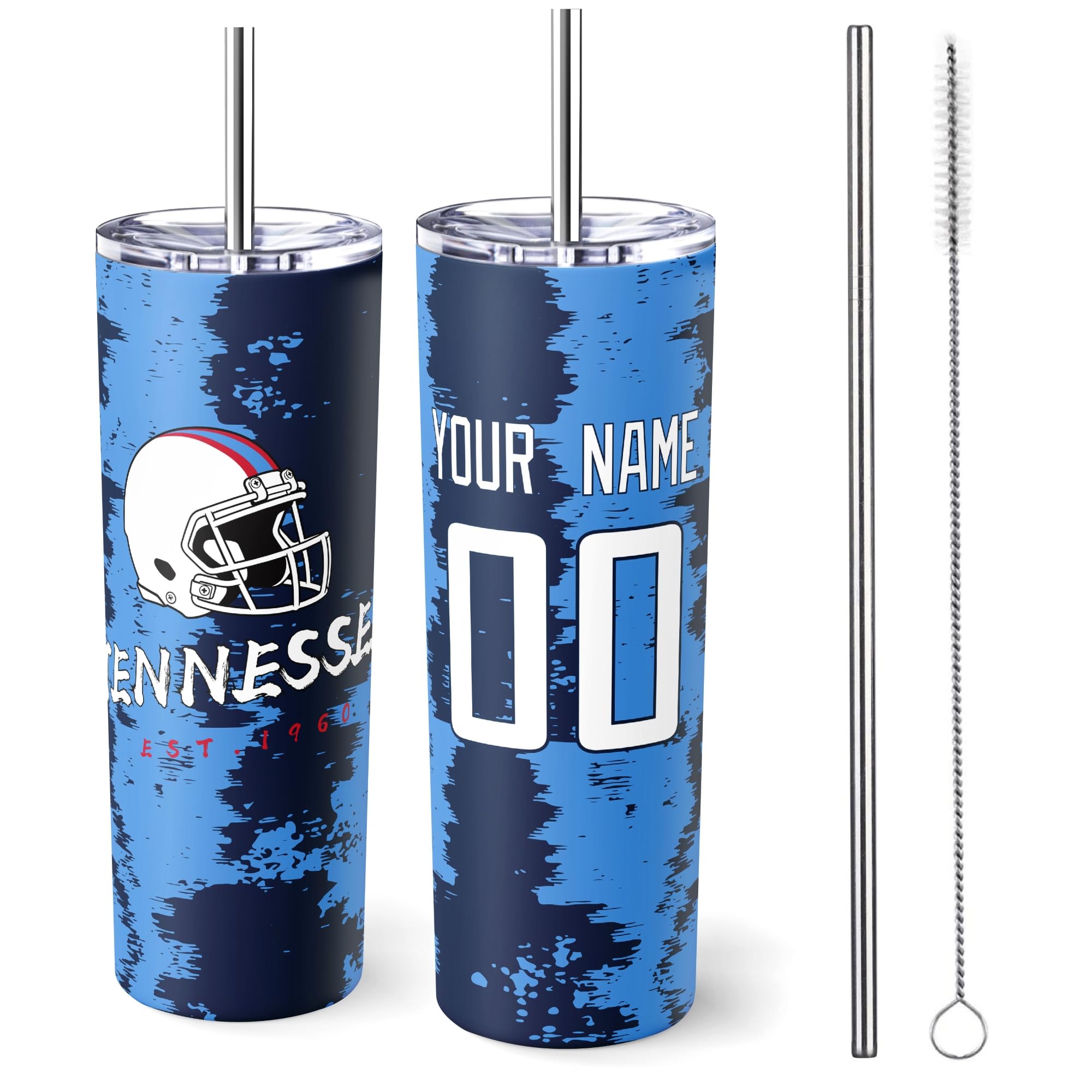 ANTKING Tennessee Tumbler 20oz Travel Mug Custom Name Number Gift