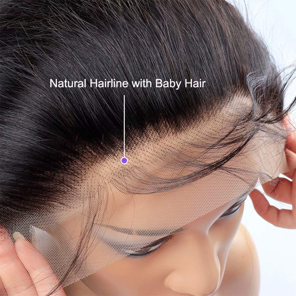 13x4 Lace Frontal Closure Straight Ear to Ear Hd Closure With Baby Hair Free Part 100% Brazilian Virgin Human Hair Natural Color 14inch