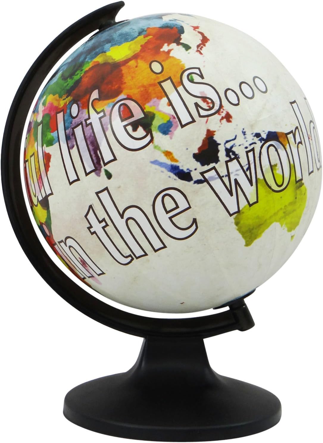 Décorative Desktop Rotating World Globe Quote Globes Table Office Décor 11.3"
