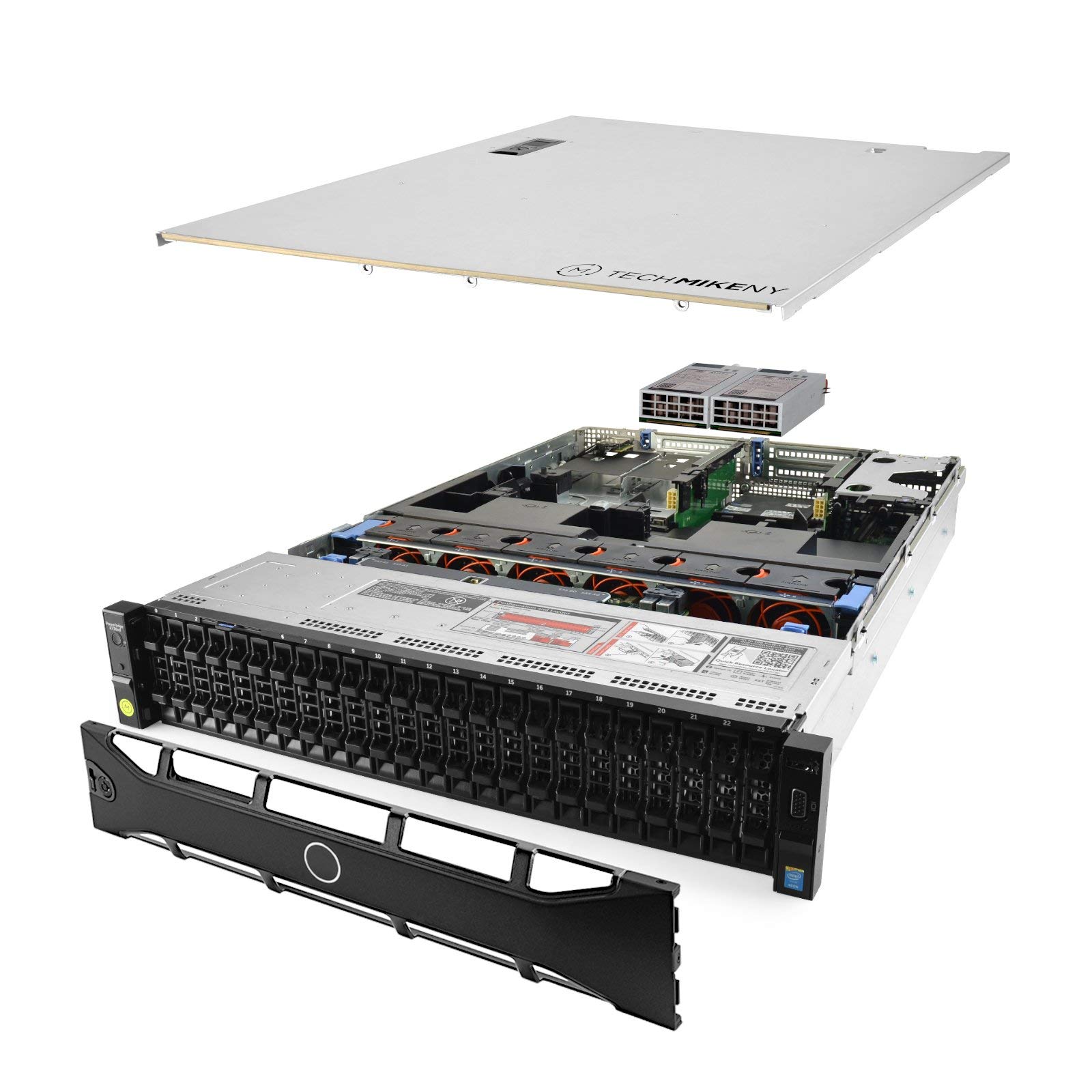 TechMikeNY Server 2X E5-2637v3 3.50Ghz 8-Core 192GB 24x 1TB H730P PowerEdge R730xd (Renewed)