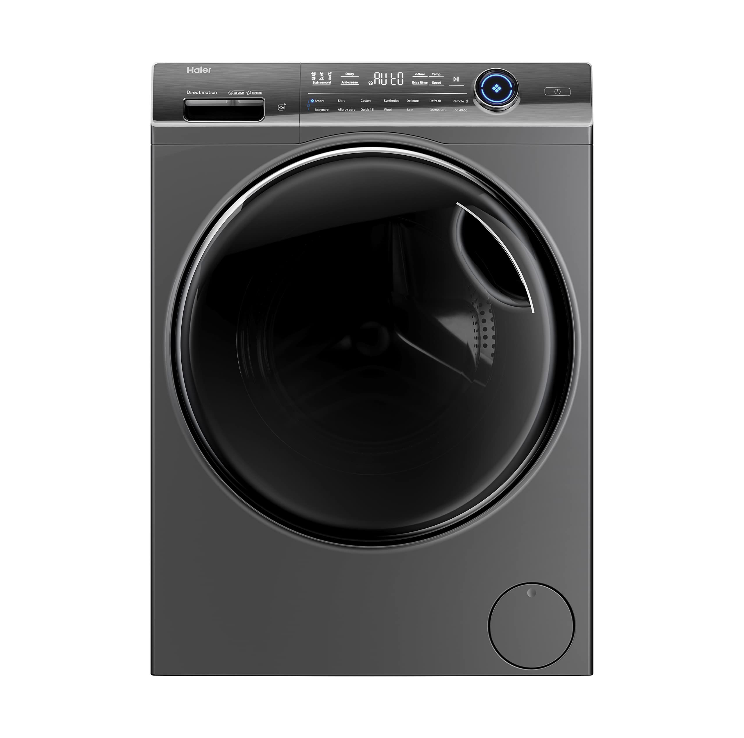 I‑Pro Series 7 Plus 11kg Freestanding Washing Machine, 1400 RPM, A Rated, Direct Motion Motor, Wi‑Fi & hOn App, Smart AI, Anti-Bacterial Treatment, Anthracite, 60x69x85 cm - HW110-B14979S8EU1