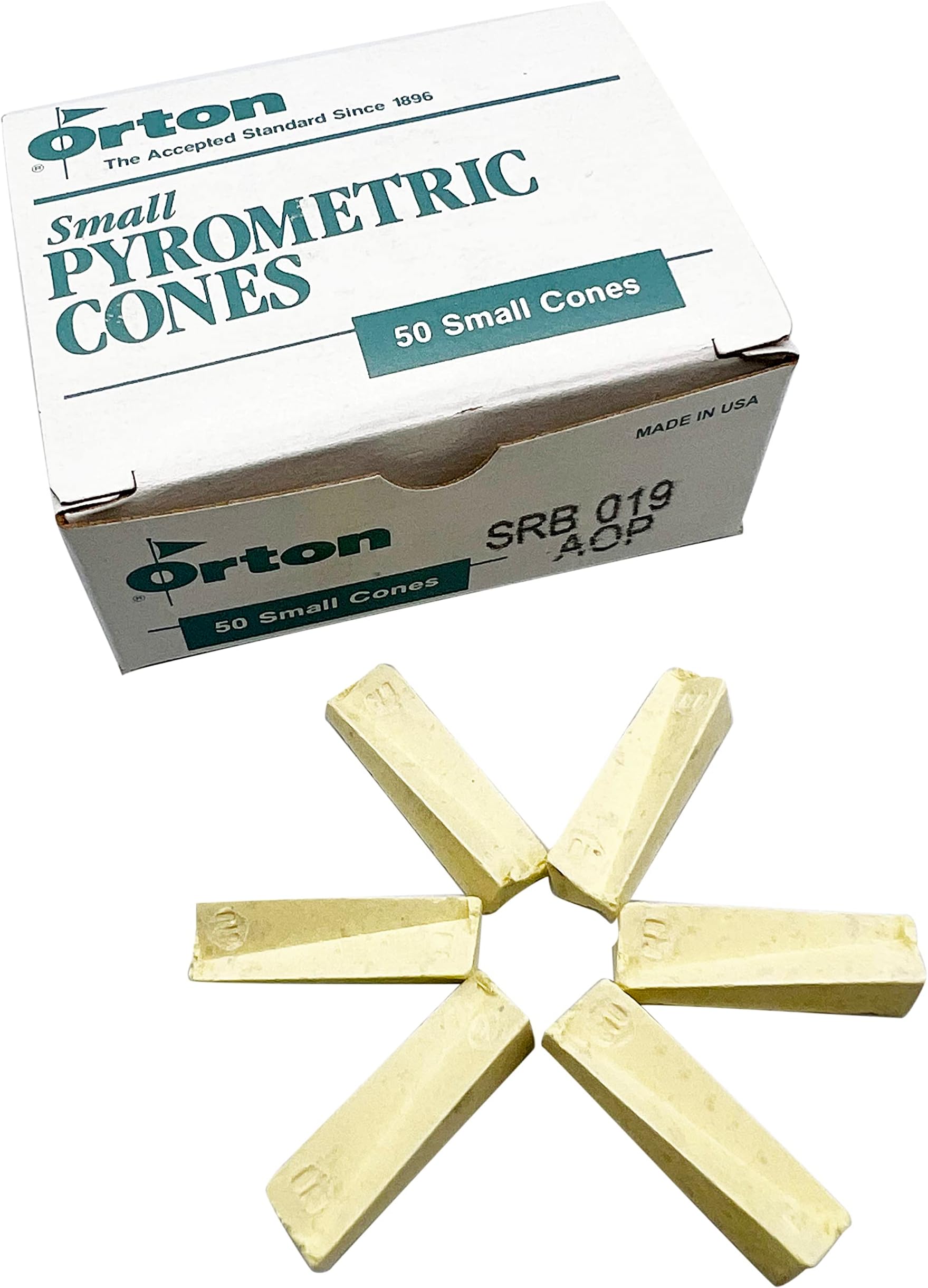 Pyrometric Cones For Monitoring Ceramic Kiln Firings-Cone 019 (1 Pkg/50)