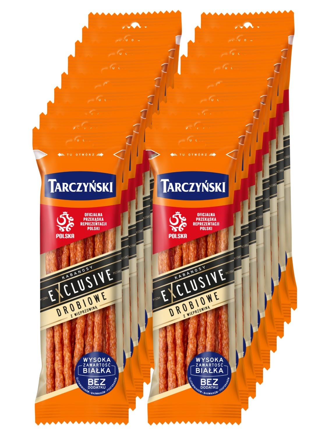 Tarczynski Kabanossi 18x 105g - Geflügel und Schweinefleisch - Cabanossi