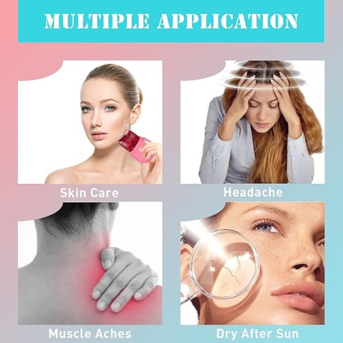 Miniatura 4 de Vanalia Rodillo de hielo para cara y ojo masaje facial Gua Sha rodillo de hielo de belleza facial molde de hielo de silicona para belleza facial azul