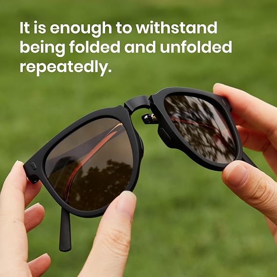 Cyxus Round Folding Sunglasses Cat Eye Sunglasses Women Men Uv400 Protection Anti Glare TR90 Ultralight Foldable